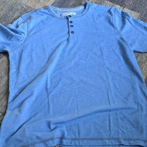 PD&C Light Blue Short Sleeve Henley